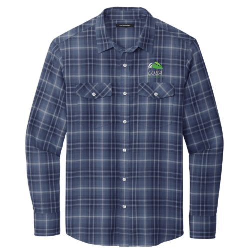 LandscapeUSA - Port Authority Long Sleeve Ombre Plaid Shirt v5