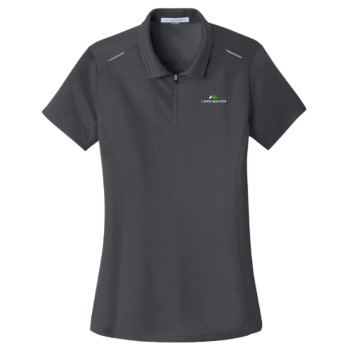 LandscapesUSA - Port Authority Ladies Pinpoint Mesh Zip Polo v3