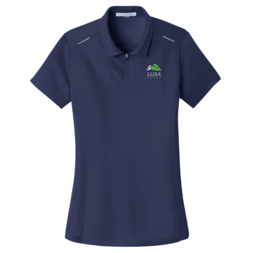 LandscapeUSA - Port Authority Ladies Pinpoint Mesh Zip Polo v5