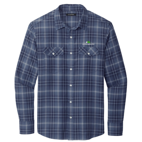 LandscapesUSA - Port Authority Long Sleeve Ombre Plaid Shirt v3