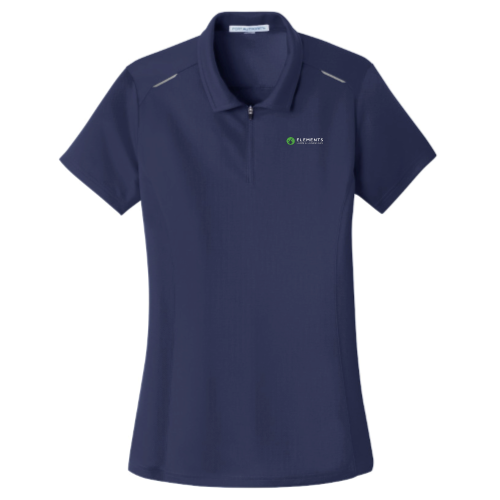 LandscapeUSA - Port Authority Ladies Pinpoint Mesh Zip Polo v1