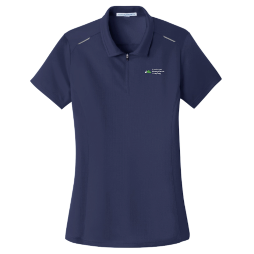 LandscapeUSA - Port Authority Ladies Pinpoint Mesh Zip Polo v4