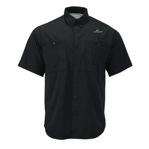 LandscapesUSA - Paragon - Hatteras Performance Short Sleeve Fishing Shirt v3 - Black / Navy